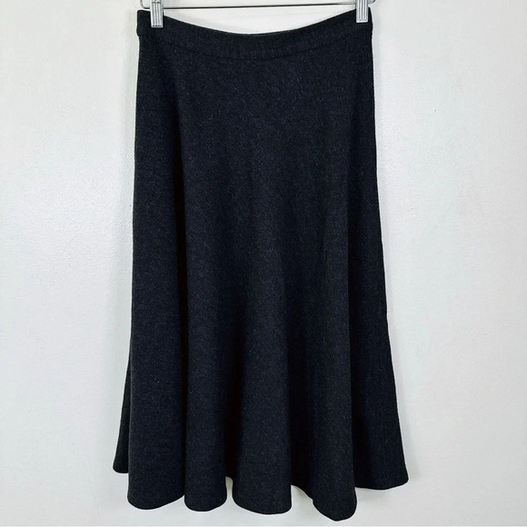 Holt Renfrew Anne Klein Vintage Wool Midi Pull On Skirt - Picture 12 of 12